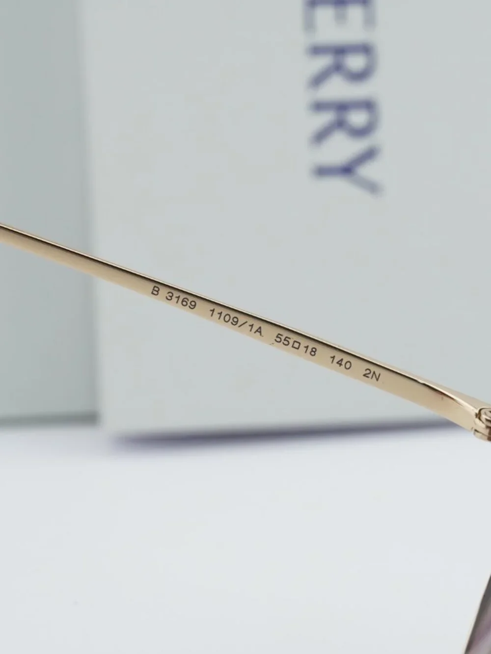 Burberry BE3169 11091A Oval Sunglasses - Gold/Violet - Picture 7 of 10